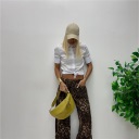 camicia con colletto gioiello jewel